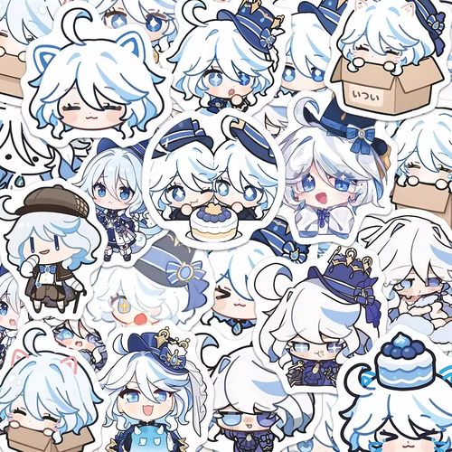 芙宁娜可爱Q版贴纸原神周边