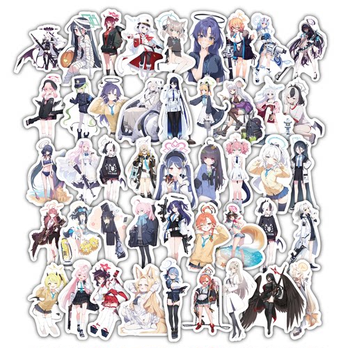 60张蔚蓝档案立绘贴纸卡通可爱