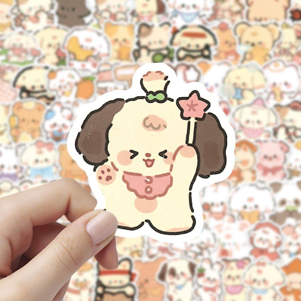 300贴卡通小动物头像桌面可爱表面防水装饰diy手账封口贴