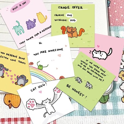 186张ins风cute小动物英文贴纸