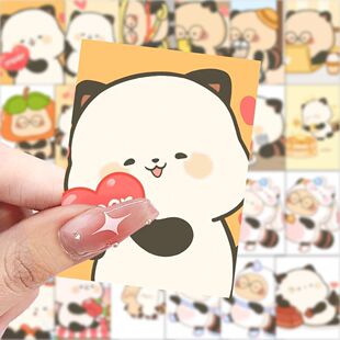 新款萌二萌六情侣头像贴纸可爱卡通创意diy手机手账装饰防水贴画