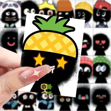 小煤球头像贴纸个性卡通可爱呆萌创意手账贴画diy电脑笔记本装饰