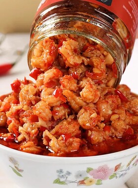 蒜蓉虾尾酱龙虾尾酱香辣下饭原味香辣味特产瓶装拌饭拌面下饭GH-3