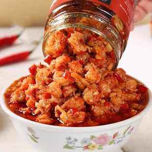 蒜蓉虾尾酱龙虾尾香辣下饭原味香辣味特产瓶装拌饭拌面下饭