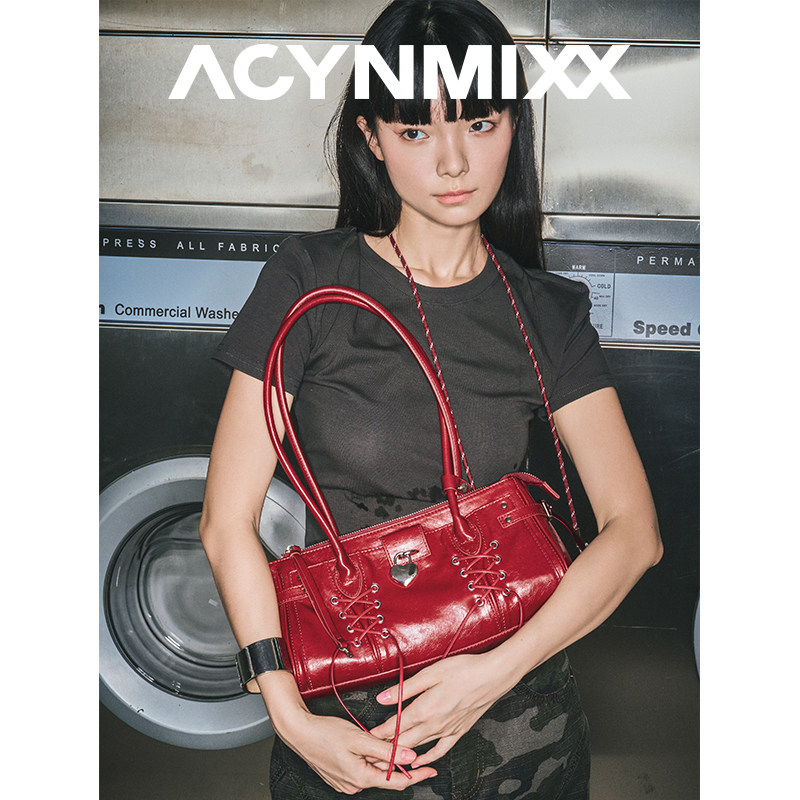 Acynmixx解绑蕾丝包高级感单肩腋下包2025新款小众设计红
