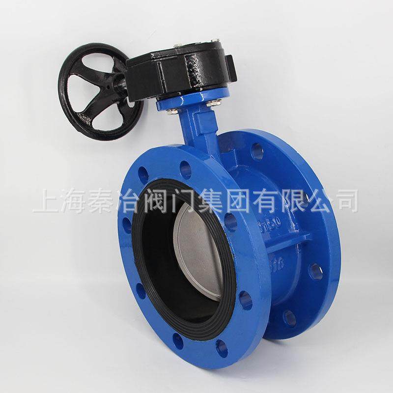 D341X-16Q涡轮法兰蝶阀球墨阀板304不锈钢阀板法兰软密封蝶阀