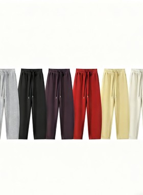 【管管专享】松紧腰抽绳设计运动休闲七色卫裤