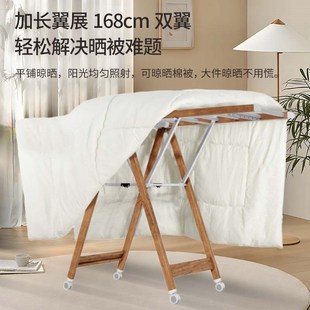 稳纳晾衣架落地折叠室内家用铝合金阳台晒衣架晾衣杆晒被子神器凉