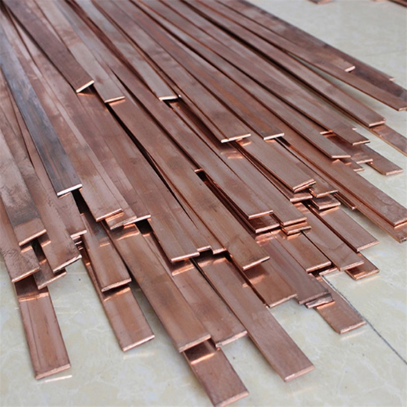 t2接地汇流紫铜排扁条镀锡空开接线连接片地线散热铜条5/6/8*30