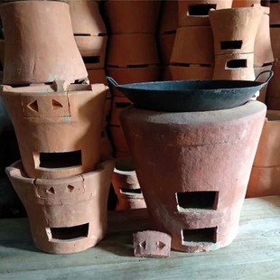 大号炭炉泥炉农家乐柴火炉火锅炭炉泥炉烧木柴泥炉风炉红泥炭炉