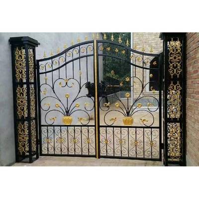 小院别墅小区个性艺铁门花盆绽放款式只限同城需要定做