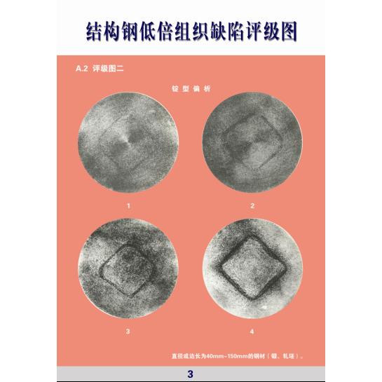 结构钢低倍组织缺陷评级标准挂图铜版纸彩色印刷金相评级挂图