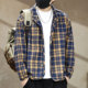 新款 美式 潮流内搭叠穿衬衣外套潮 男长袖 2026春季 复古短款 格子衬衫