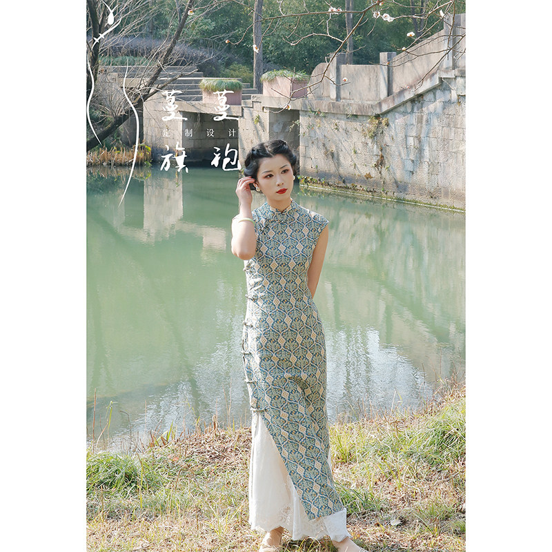 蔓蔓旗袍小清新中式碎花款