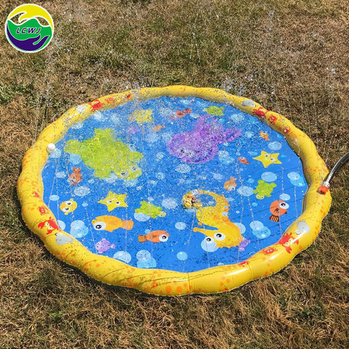 跨境款PVC儿童涉水玩具喷水垫溅水垫户外戏水垫洒水池