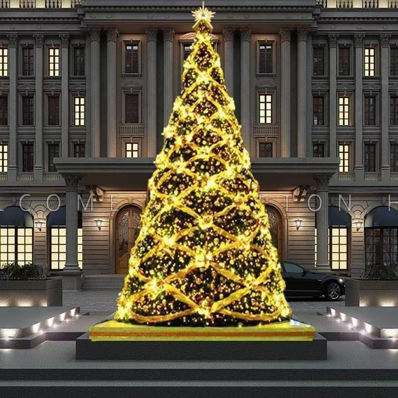 大型圣诞树3/4/5/6/8/10/12米户外防水防风框架带灯酒店广场装饰,商业/办公家具,景观道具/景观摆件/景观装置,淘宝优惠券,粉丝福利购,淘宝优惠卷