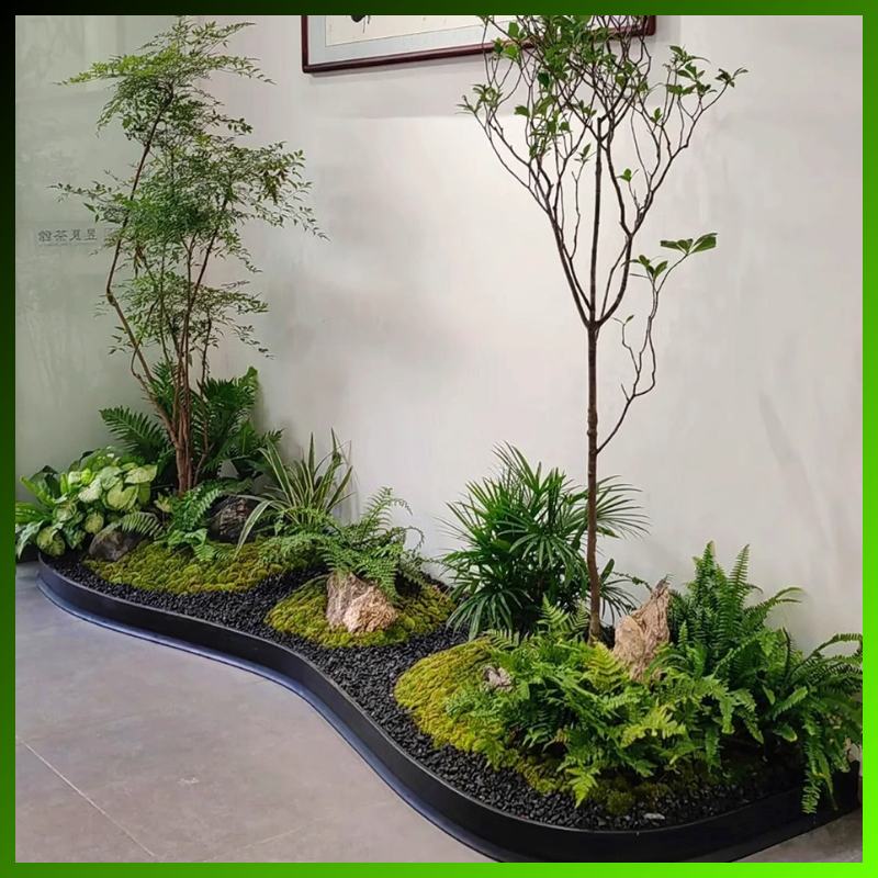 室内绿植造景围挡装饰条围栏栅栏花园收边园林造景挡土围边分隔带