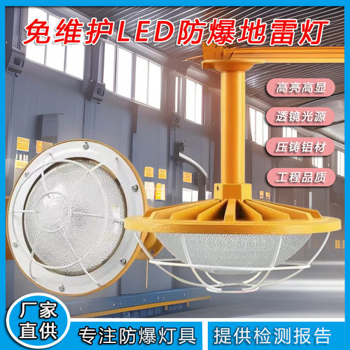 LED防爆手雷灯加油站照明灯防仓库工矿灯耐高温圆形LED防爆地雷灯