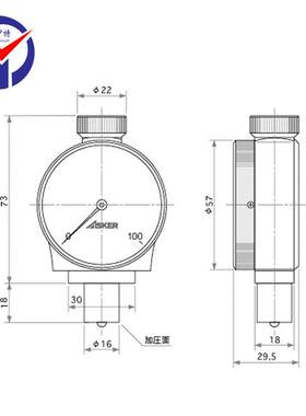 ASTypeC2LKER橡硬L度测试仪ypeC2邵胶T氏硬度计软材料硬度计