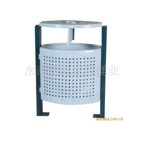 厂家直销金属垃圾桶 环卫垃圾桶 针孔垃圾桶 双桶生产