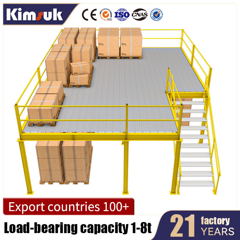 Attic shelves 海外热卖冷轧钢重型阁楼货架多层工业仓储阁楼平台