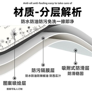 椭圆形桌布防水防油免洗防烫免洗轻奢高级感家用茶几桌面保护垫子