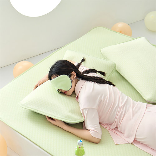 洁帛夏季尼龙凉席学生宿舍凉席折叠冰丝凉席三件套2025新款可机洗