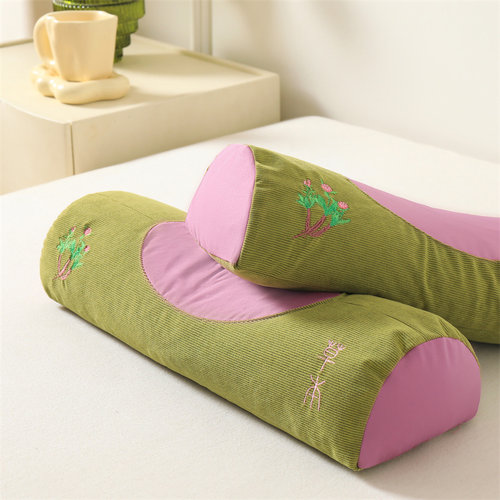 洁帛颈椎枕头助睡眠艾草枕圆柱草本硬枕养护艾绒枕芯养生护颈枕