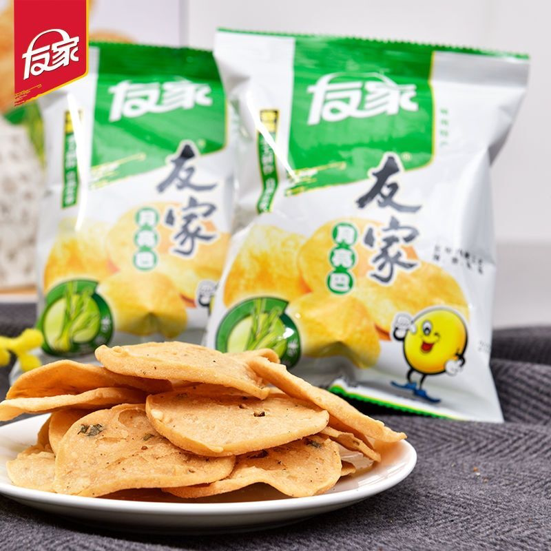 友家月亮巴锅巴小零食网红香脆解馋小吃膨化休闲油炸食品江西特产