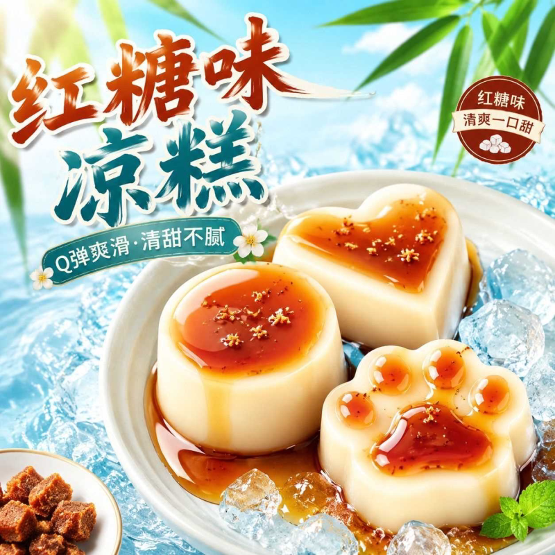 正宗老红糖百年甘记四川老牌子凉糕即食商用批发地摊火锅小吃甜品