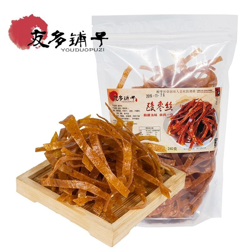 友多铺子酸枣丝微辣湖南浏阳特产酸枣条休闲南酸枣糕零食小吃蜜饯