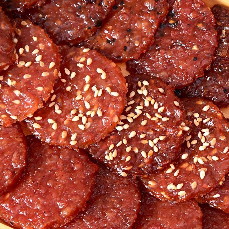 【手工制作】潮汕炭烤猪肉脯原味蜜汁味猪肉片独立包装解馋小零食