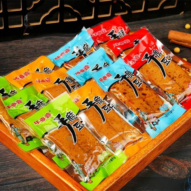 手磨豆干Q豆干麻辣豆腐干q弹五香豆干独立小包装休闲零食混合豆干