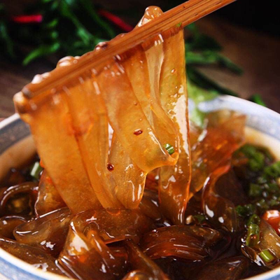 山东特产绿豆粉皮丝皮杂家常菜农家自制火锅干货美食配菜酸辣宽粉
