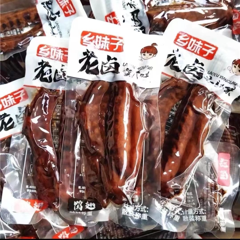 乡妹子香辣蜜汁大鸭翅膀卤味肉食温州小吃鸭翅散装即食网红零食
