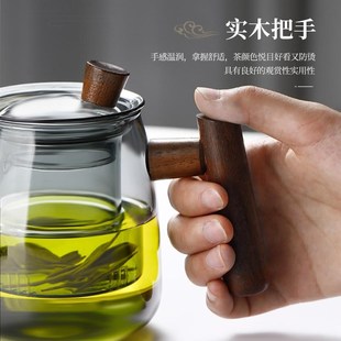 茶水分离杯单壶一人用茶具套装 茶壶泡茶家用玻璃煮泡茶壶2024新款