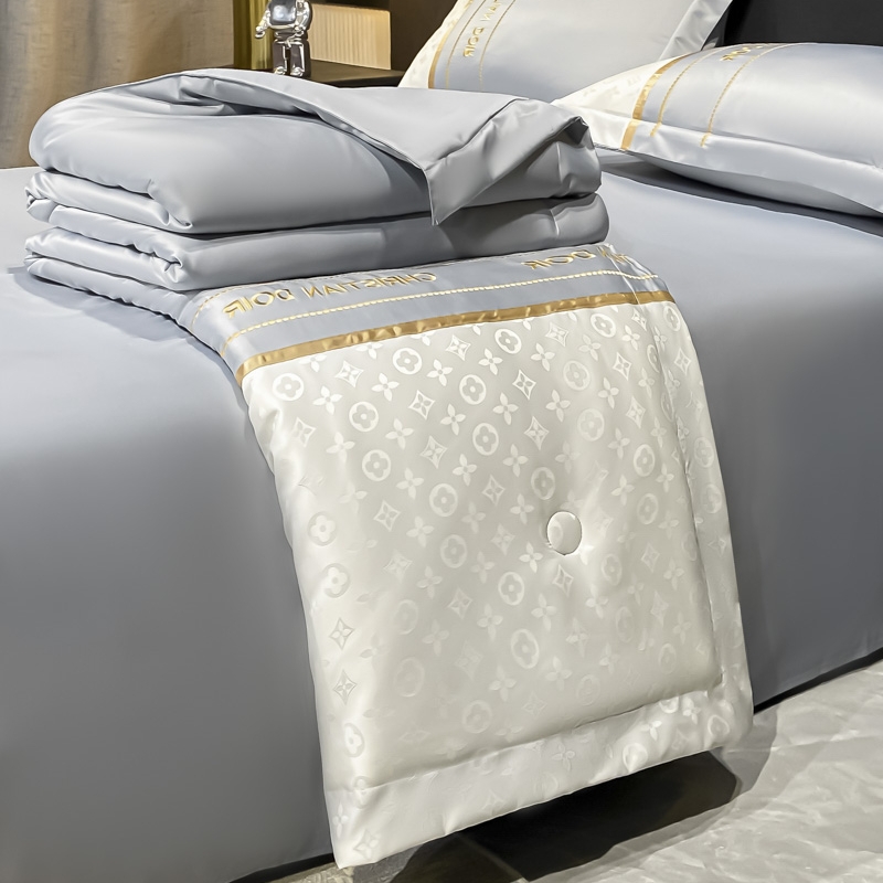 可水洗冰丝夏被空调被夏凉被床单笠四件套夏天薄被子夏季学生宿舍