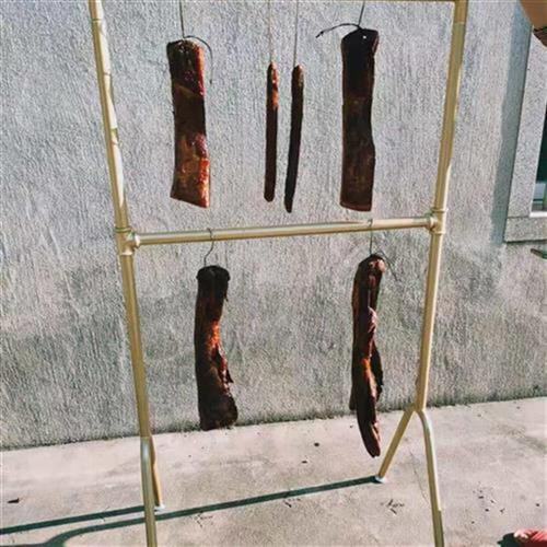 炕腊肉的晒子挂腊肉架子家用杀鸭羊肉折叠晾晒架子架香肠商用晒.