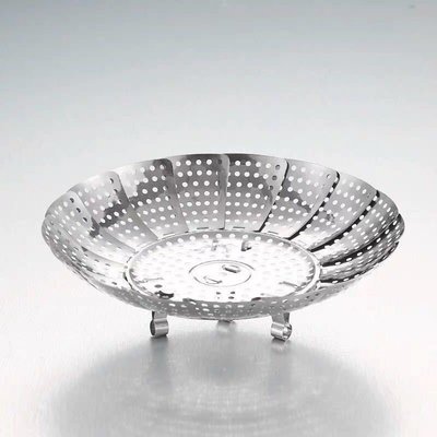 家用水果篮蒸菜架不锈钢蒸架可伸缩折叠蒸笼盘蒸架蒸屉蒸盘器蒸格