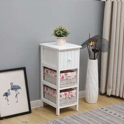 实木小柜子储物柜小型迷你缝隙收纳柜多功能抽屉式夹缝25窄床头柜