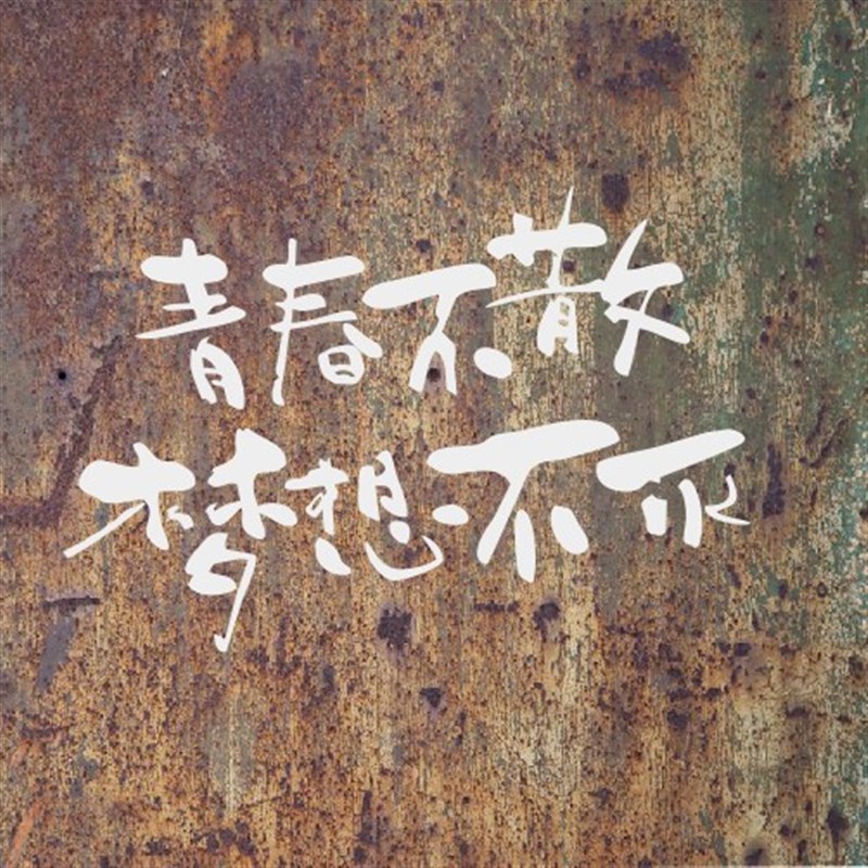 青春不散梦想不灭个性文字句子汽车贴纸后窗玻璃车贴车门年轻励志