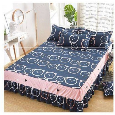 1米5面料沙发床一米寝室罩子裙床罩加宽2米床少女四季床套厚垫