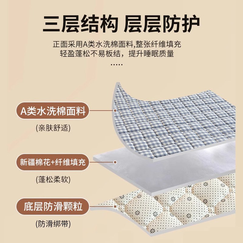 床垫遮盖物家用卧室软垫褥子180x200租房宿舍学生单人床褥垫
