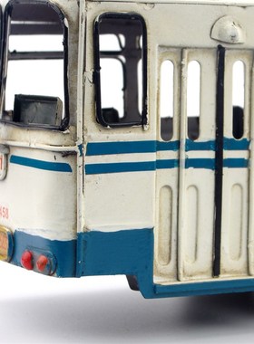 马克赛尔复古铁艺做旧工艺品北京公交BD562无轨电车家居装饰礼物