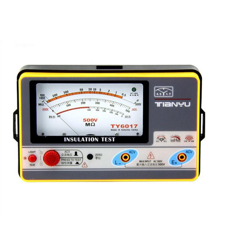 天宇绝缘电阻测试仪TY6018指针式电阻表电子兆欧表500V 1000V