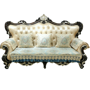 欧式沙发垫奢华客厅沙发坐垫防滑四季通用布艺123组合三件套