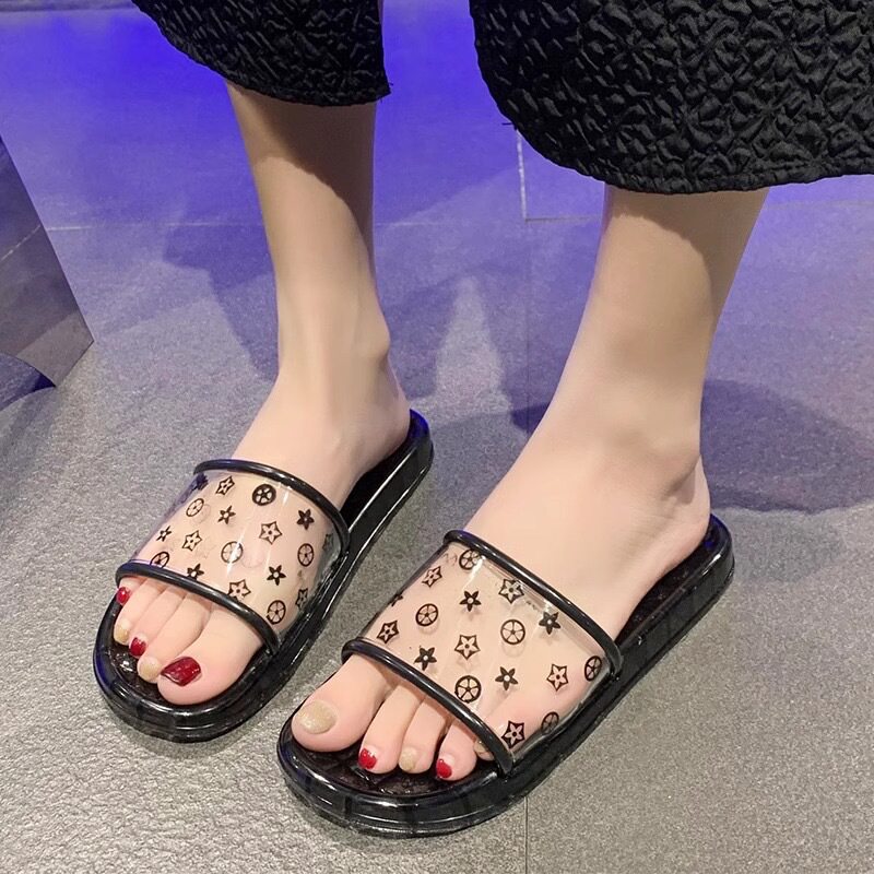 时尚家居透明凉拖鞋女2024夏季