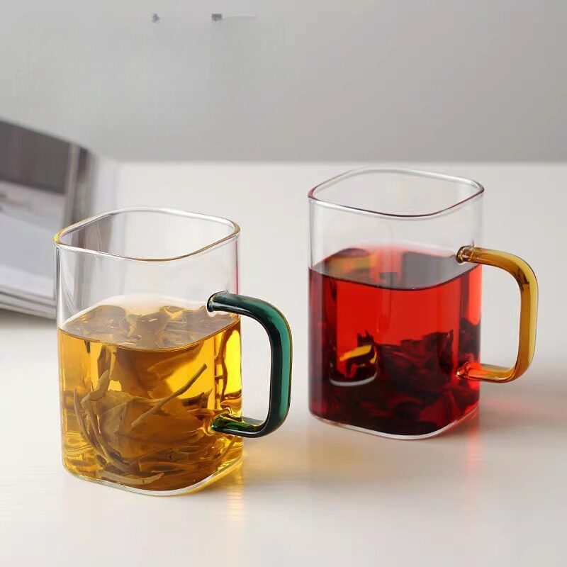 高硼硅玻璃杯带把家用果汁牛奶饮料啤酒杯泡茶茶具手简约水杯