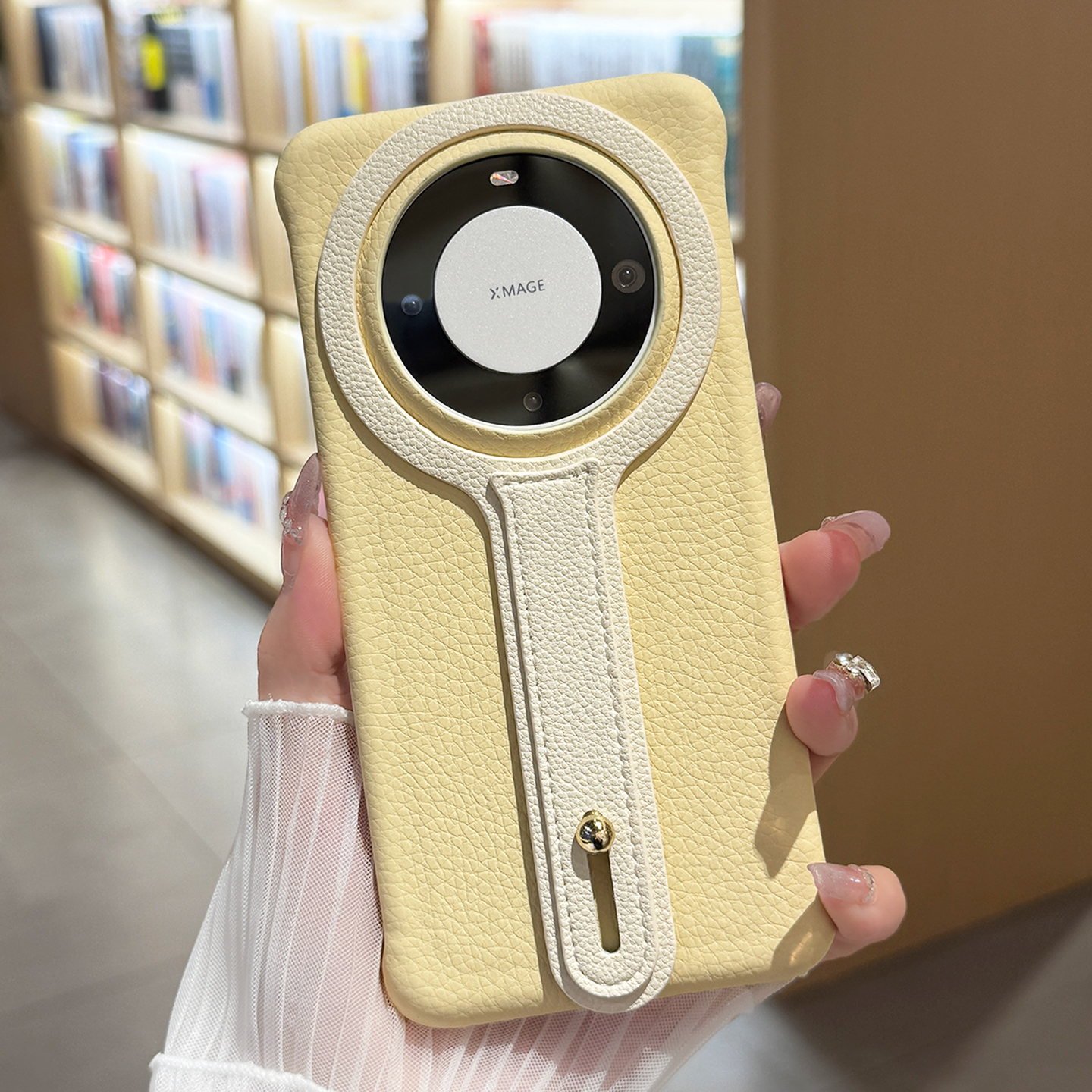 高档荔枝皮纹壳 轻奢腕带无边框