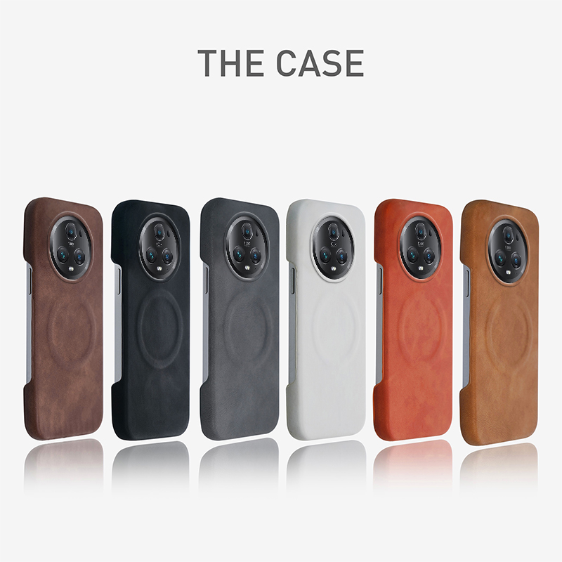 适用荣耀magic5pro手机壳羊巴皮